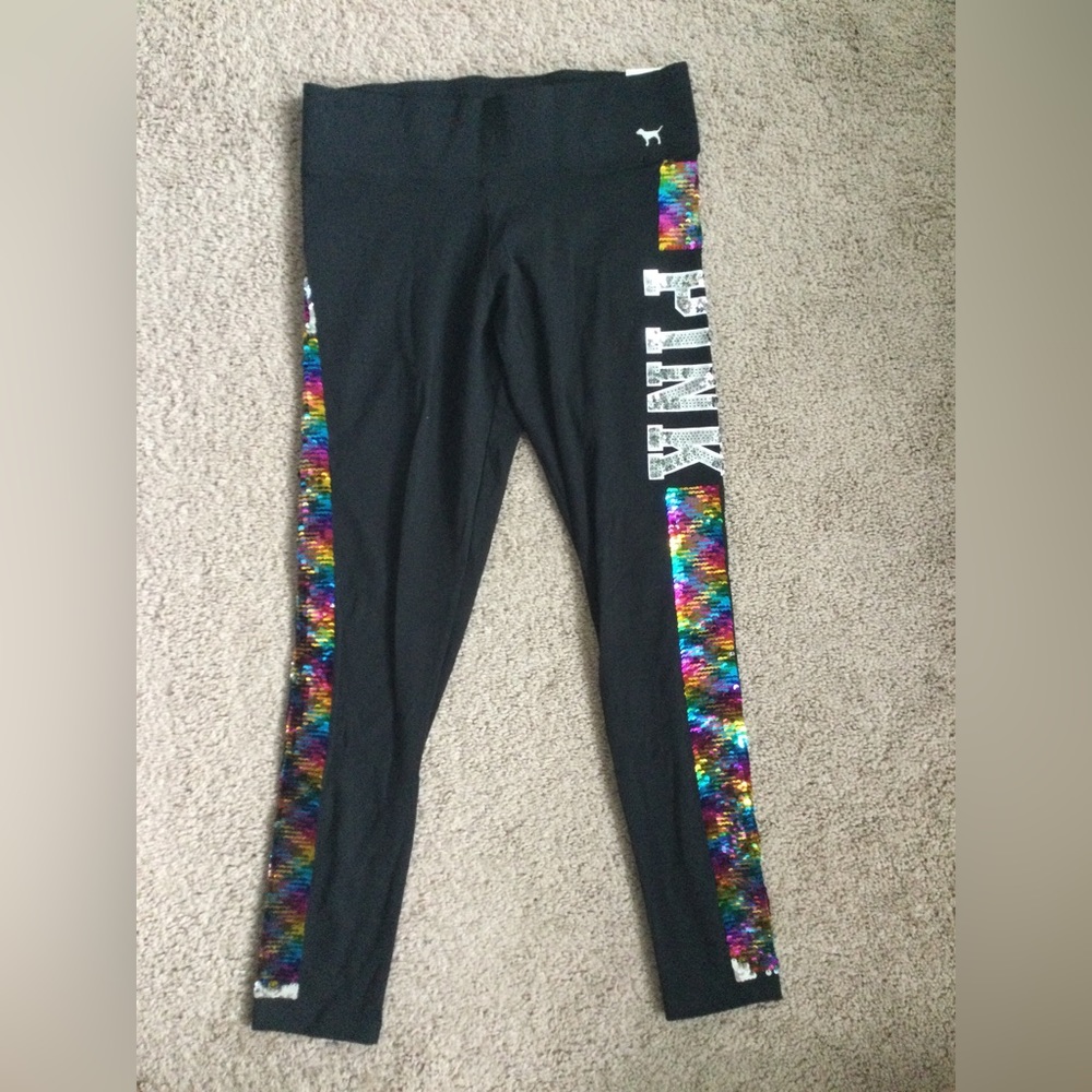 NWT Sequin PINK Victoria’s Secret Leggings